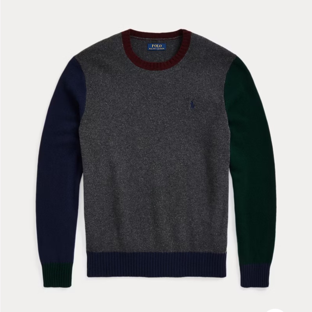 Polo Ralph Lauren Color-Blocked Wool-Cashmere Sweater